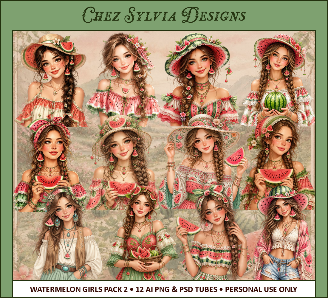 (image for) CSD - 12 AI Tagger Tubes Watermelon Girl Pack 2